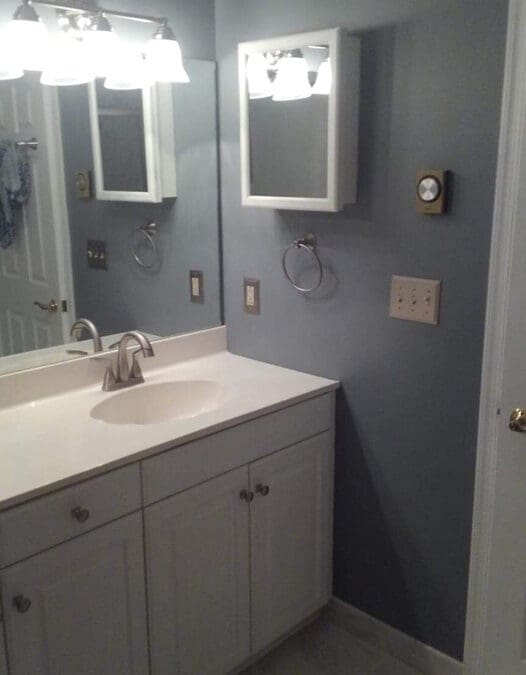 Tile-foor-install-painted-vanity-and-walls